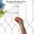 Privacy Window Film Decoration, White Frosted w/Black Morocco Lines, 17.7"x78.7", Heat Control Window Tint, Removable