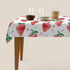 TKS MITLAN Summer 60 84 Inch 6-8 Red Strawberry Decorative Rectangle Tablecloth Fruits Strawberry Leaves Polyester