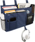 Surblue Bedside Caddy Hanging Bed Organizer Storage Bag Pocket for Bunk and Hospital Beds, College Dorm Rooms Baby Bed Rails, Camp 8 Pockets, (Large, Blue) by Surblue