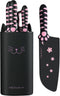 Cute Kitchen Knife Set, 5-Piece Non-Stick Knives with Detachable Block & Scissors, Sharp Kitchen Knives for Home