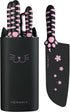 Cute Kitchen Knife Set, 5-Piece Non-Stick Knives with Detachable Block & Scissors, Sharp Kitchen Knives for Home