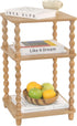 Fultyle End Table, Modern Side Table with 3 Tier Open Shelf, Small