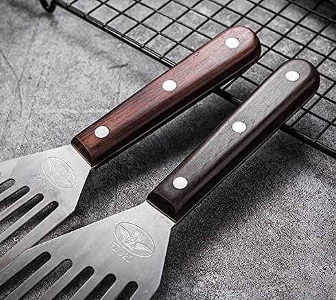 Fish Spatula - 2 Pack Stainless Steel Slotted Spatulas for Cooking, Flipping, Frying, Grilling