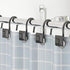 GILLAS Set of 12 Decorative Shower Curtain Hooks - Rust Resistant Square Rings for Bathroom, Black