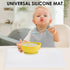 Mat(1 Pack 19.7" 15.7") Translucent Silicone Placemats for Toddlers-Kids Dinner Placemat Reusable Portable Food Mat