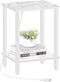 TUTOTAK End Table with Charging Station, Small Side Table with Outlets, Nightstand
