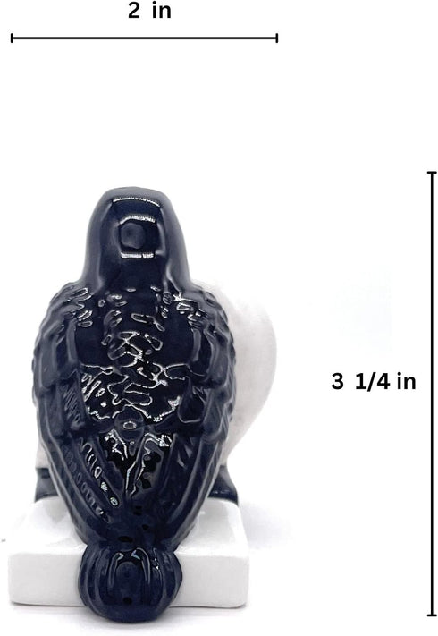 Rustix Quoth The Raven Ceramic Gothic Halloween Decor, Cute Skull Horror Salt and Pepper Shaker Set for Kitchen