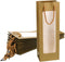 uxcell Wine Bags - 20pcs 4.92"x3.35"x14.2" Paper Tote Bags with Rope Handles, Clear Window for Party Supplies, Gold