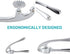 HiramWare Garlic Press, Premium Rust Proof Kitchen Garlic Mincer Crusher Squeezer with Ergonomic handle, Ginger Crusher