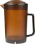 G.E.T. P-3064-1-A-EC BPA-Free Shatterproof Plastic Ice Tea Pitcher with Lid, 2 Quart, Amber