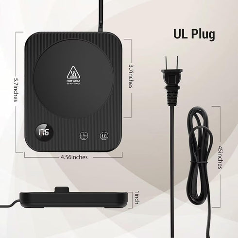 3-Temp Setting 2-12Hrs Mug Warmer, Coffee Mug Warmer, Coffee Warmer with Auto Shut-Off, Mug Warmer for Desk Anti