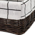 Rectangular Wicker Storage Basket, Natural Decorative Arts and Crafts (Dark Brown)