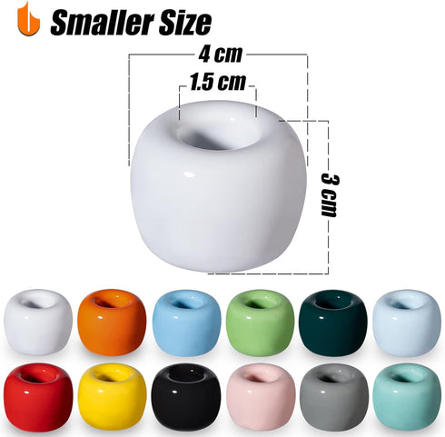 Urbanstrive Sleek Mini Ceramics Toothbrush Holder Stand for Bathroom Vanity Countertops, White, 2 Pack by Urbanstrive