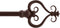 Kenney KN65407 Serena Large Decorative Window Curtain Rod, 48-84" Adjustable Length, Chocolate Finish, 5/8" Diameter
