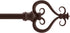 Kenney KN65407 Serena Large Decorative Window Curtain Rod, 48-84" Adjustable Length, Chocolate Finish, 5/8" Diameter