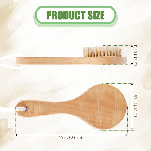 PEUTIER 7.87x3.15 Inch Vegetable Brush, Wood Potato Scrubber with Long Ergonomic Handle Fruit Scrub Brush Carrot Brush