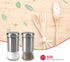 Home Basics 2 Piece Essence Salt & Pepper Shaker, Multicolored, Silver