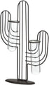 TJ Global Cactus Double Test Tube Vase Planter Holder, Plant Terrarium, Propagation Station, Metal Stand