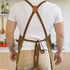 Canvas Aprons for Men, Heavy Duty Chef Work Apron with Large Pockets - 16oz Cross Back, BBQ, Cooking