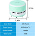Mini Vacuum Cleaner, Portable Desktop Vacuum Cordless, Handheld Dust Sweeper Battery Operated, Low Noise and Strong Suction for Home/Office/School/Car/Keyboard(Battery not Include)