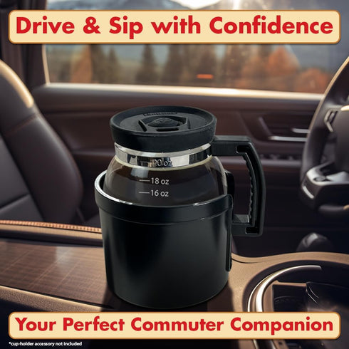 20oz Cupa Joe Coffee Mug Borosilicate Glass Diner Pot Mug with Spill-Proof Lid Funny Novelty Gift for Coffee Lovers