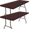 Smiry 2 Pack Rectangle Picnic Table Cloth, Waterproof Elastic Fitted Tablecloths, Washable