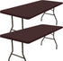 Smiry 2 Pack Rectangle Picnic Table Cloth, Waterproof Elastic Fitted Tablecloths, Washable