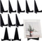 Bucherry 10 Packs Mini Acrylic Easel Stands for Coin Display, Card Holders, Home Office Display (3.4 x 2.5 Inch, Black)