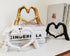 Skeleton Hands Statue,Heart Hands Sculpture,Hand Gesture Desk Statues Love Ornaments,Heart Shape Finger Gesture