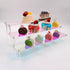 3 Makeup(15.75" 7.28" 5.91") MY MIRONEY Tier Acrylic Riser Display Shelf Iridescent Display Stand Figurines Decoration