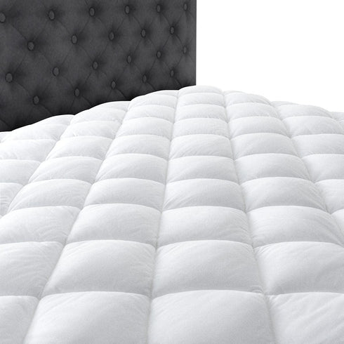Taupiri Queen Quilted Mattress Pad Cover, Cooling Soft Pillowtop Bed Mattress Cover with Deep Pocket (8"-21") - White
