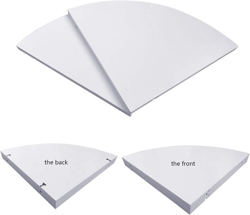 SISI 11 Inch Set 2 of Corner Wall Mounted Floating Shelf White,for Kitchen Room ,Living Room,Bathroom and Any Wall