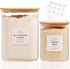 2 Pack large Square Glass Flour and Sugar Containers with 132 Kitchen