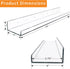 Febwind 4 Pack 24-Inch Long Clear Acrylic Floating Shelves U Shape Wall Shelf for Book Display Makeup Product Spice