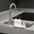 Set MOMEEMO White Soap Dispenser Comes with Stainless Steel Pumps, Instant Dry Tray, and Dish Scrub Brush, Suitable