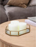 CANDWAX Set of 3 Rustic Unscented No Drip Ivory Pillar Candles for Home Decor, Weddings, Centerpieces