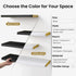GoldSet 3) BAYKA Wall Shelves for Bedroom Decor, Floating Wall Shelves for Living Room Kitchen Storage, Wall Mounted