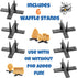 Train Set Waffle Maker - Build Waffle or Pancake Tracks, Electric Nonstick Waffler Iron with 4 Removable Plates