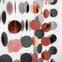 Decor365 Rose Gold Black Circle Garland, Party Decoration Hanging Dots for Birthday, Wedding, Anniversary Supplies