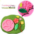 Rolin Roly Fondant Flower Mold, 3D Silicone Mould for Peach Leaves, Mini Cake Decoration Accessories