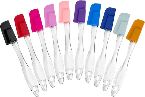Mini Spatulas Set - 10 Piece Heat Resistant Silicone Spatula for Baking, Cooking, Mixing, Non-Stick