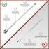 4 Pcs 15.7 Inches Bar Spoon, Stainless Steel Cocktail Stirrer Mixing Spoon for Tall Cups