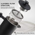 Secura French Press Coffee Maker, 34oz Insulated Coffee Press with 2 Extra Screens, 304 Grade Stainless Steel, Black