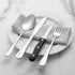 Wildone 24-Piece Flatware Set, Stainless Steel Silverware Cutlery Service for 4, Includes Knives, Forks, Spoons