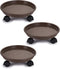 Fasmov 3 Pcs Plant Pallet Caddy Plant Stand Round Flower Pot Mover,