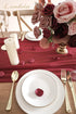 Lookein Burgundy Chiffon Table Runner 10 Feet, Sheer Wedding Table Cloth 29x120 Inches Rustic Decorations