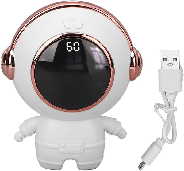 Mini Heater, Rechargeable Pocket Warmer, Portable USB Digital Fast Heating Electric for Winter (White)