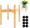 Wood Plant Stand Indoor, Mid Century Modern Bamboo Holder for Indoor, Outdoor, Garden, Yard, Office (9.9 Inch, 1 Pack)