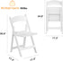 Allpop 2 Pack 550LB Commercial Set Resin Folding Chair with Vinyl Padded Seat, Capacity, Chair for Party Wedding Picnic