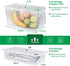 Fridge(3 Pack)- 4.5L SILIVO Lettuce Keeper for Vegetable Storage Containers for Refrigerator with Drain Tray Keep Fresh